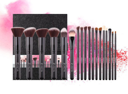 18pcs man-made fiber makeup set